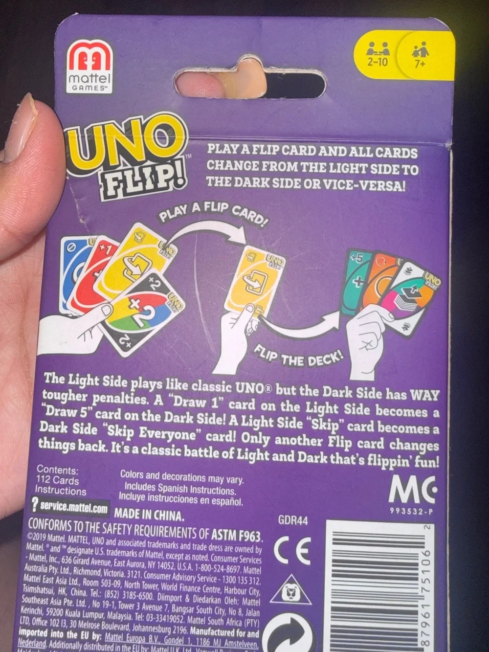 Mattel DOS Card Game - Blue & Yellow Box with Multicolor Cards